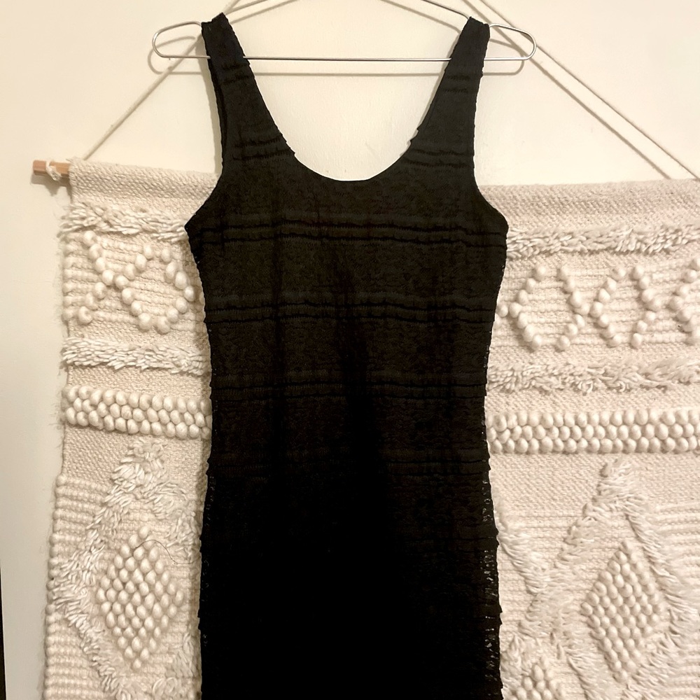 Black lace mini dress. Forever 21 Size Medium.